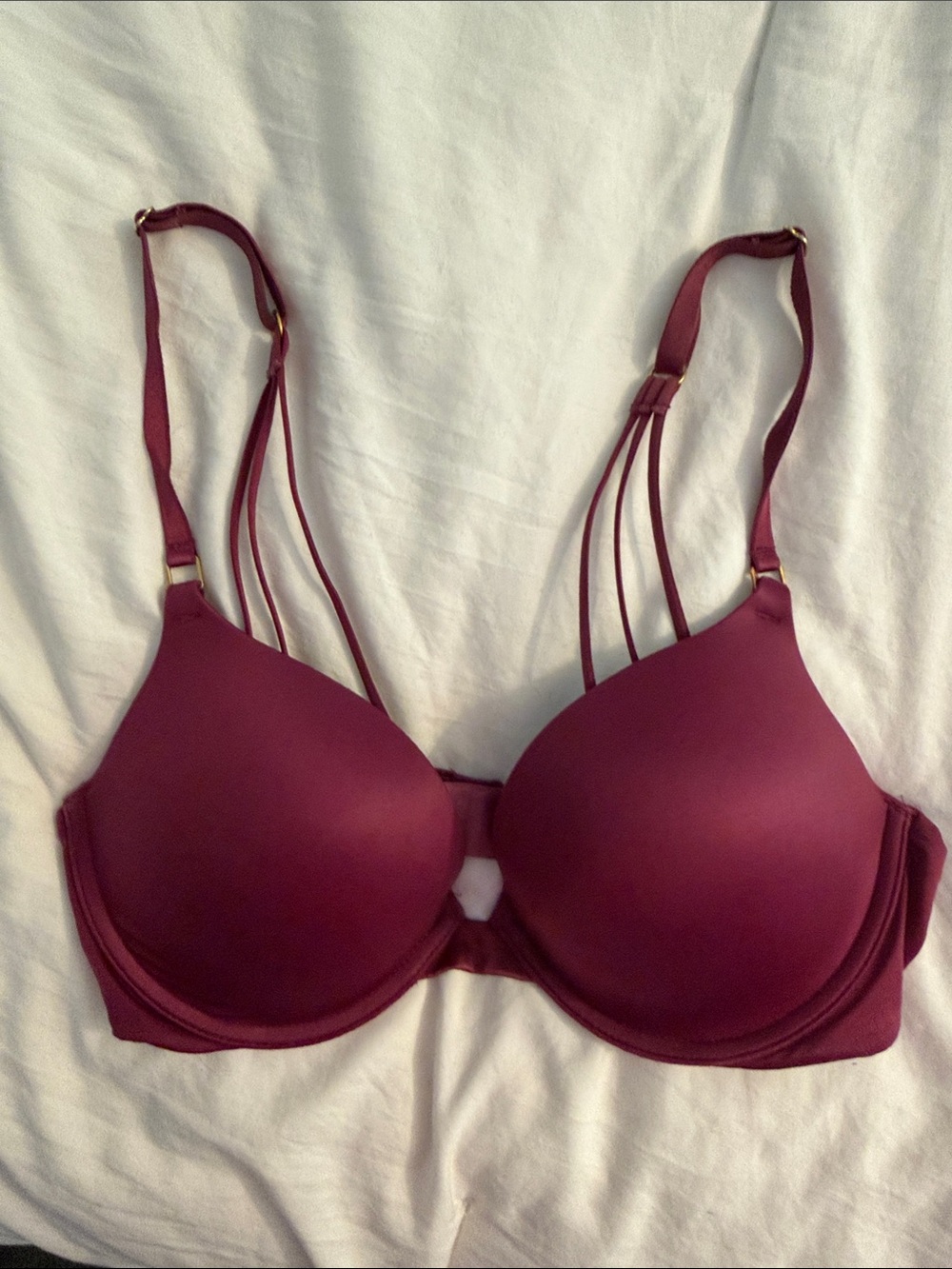 Victoria's Secret Burgundy Multi-Strap Plunge Bra
